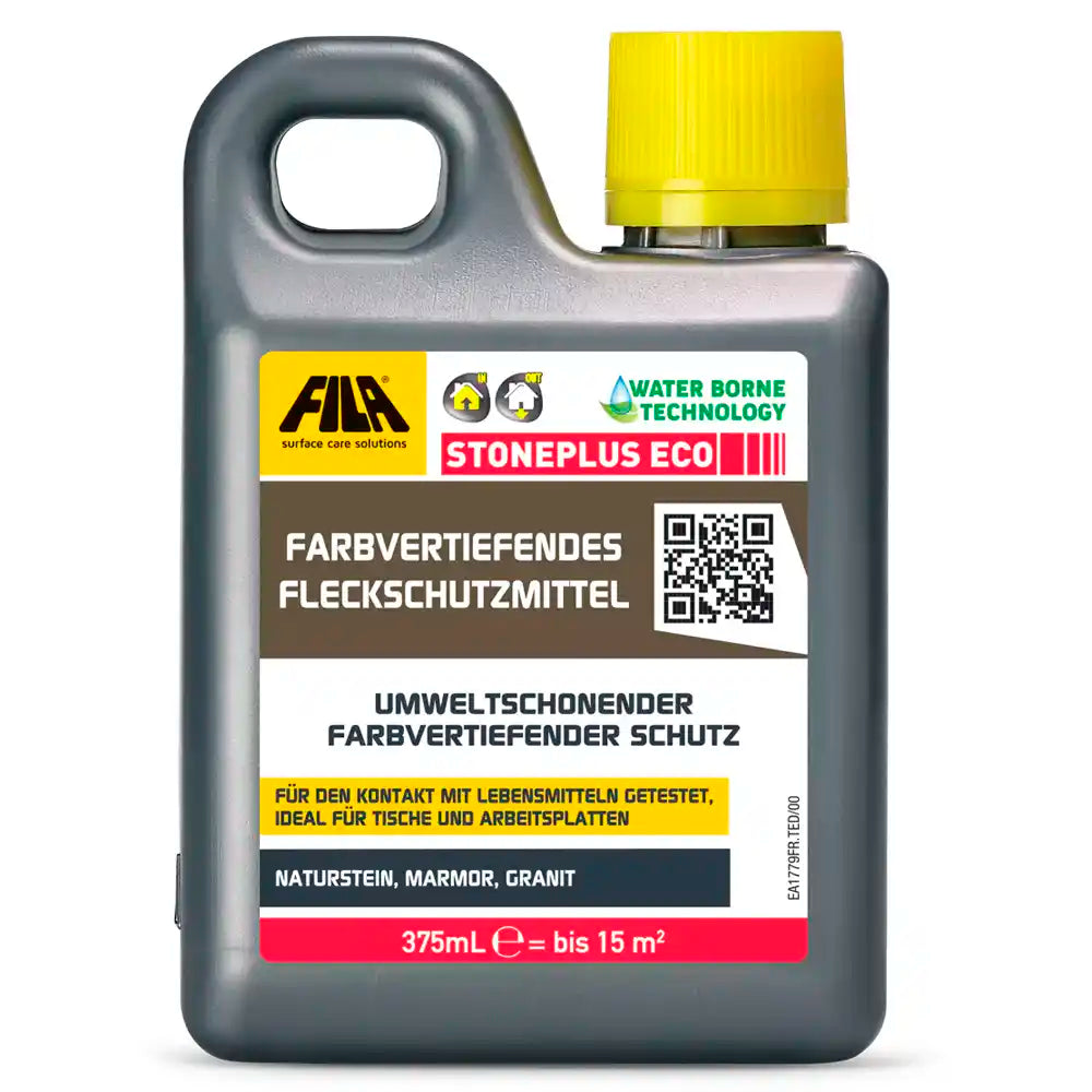 Farbvertiefende Imprägnierung umweltschonender Farbvertiefender Schutz von Natursteinen. Freigestellte Flasche.