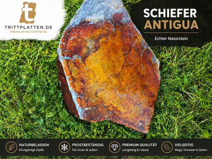 Antigua Schiefer Trittplatten Polygonale Naturstein-Trittsteine für Gartenwege