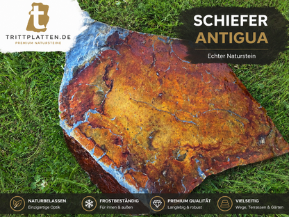 Antigua Schiefer Trittplatten Polygonale Naturstein-Trittsteine für Gartenwege