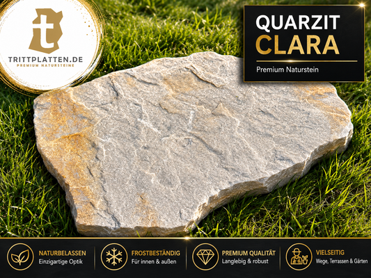 Materialmuster Quarzit Clara - 2 kleine Musterstücke, keine Trittplatten