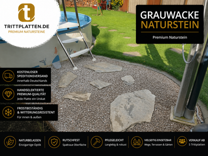 Trittplatten Grauwacke