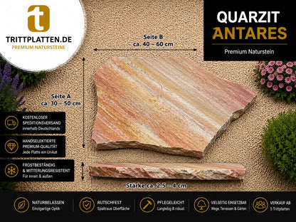 Trittplatten Quarzit Antares – Produktansicht 3