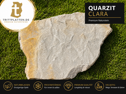 Quarzit Clara polygonale Naturstein Trittplatte für Gartenwege