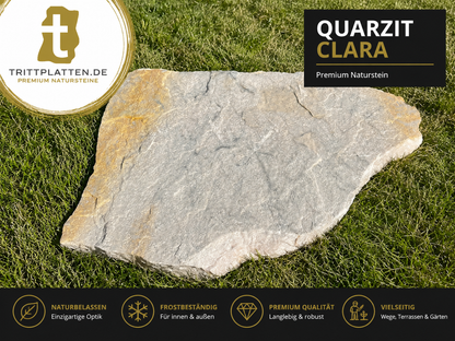 Trittplatten Quarzit Clara – Premium Quarzit Clara Naturstein für Garten und Terrasse
