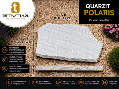 Trittplatten Quarzit Polaris – Produktansicht 2