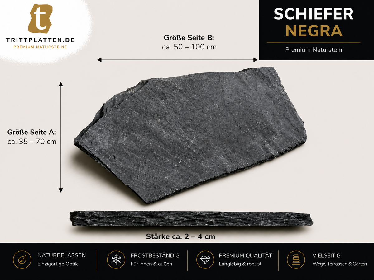 Trittplatten Schiefer Negra – Produktansicht 4