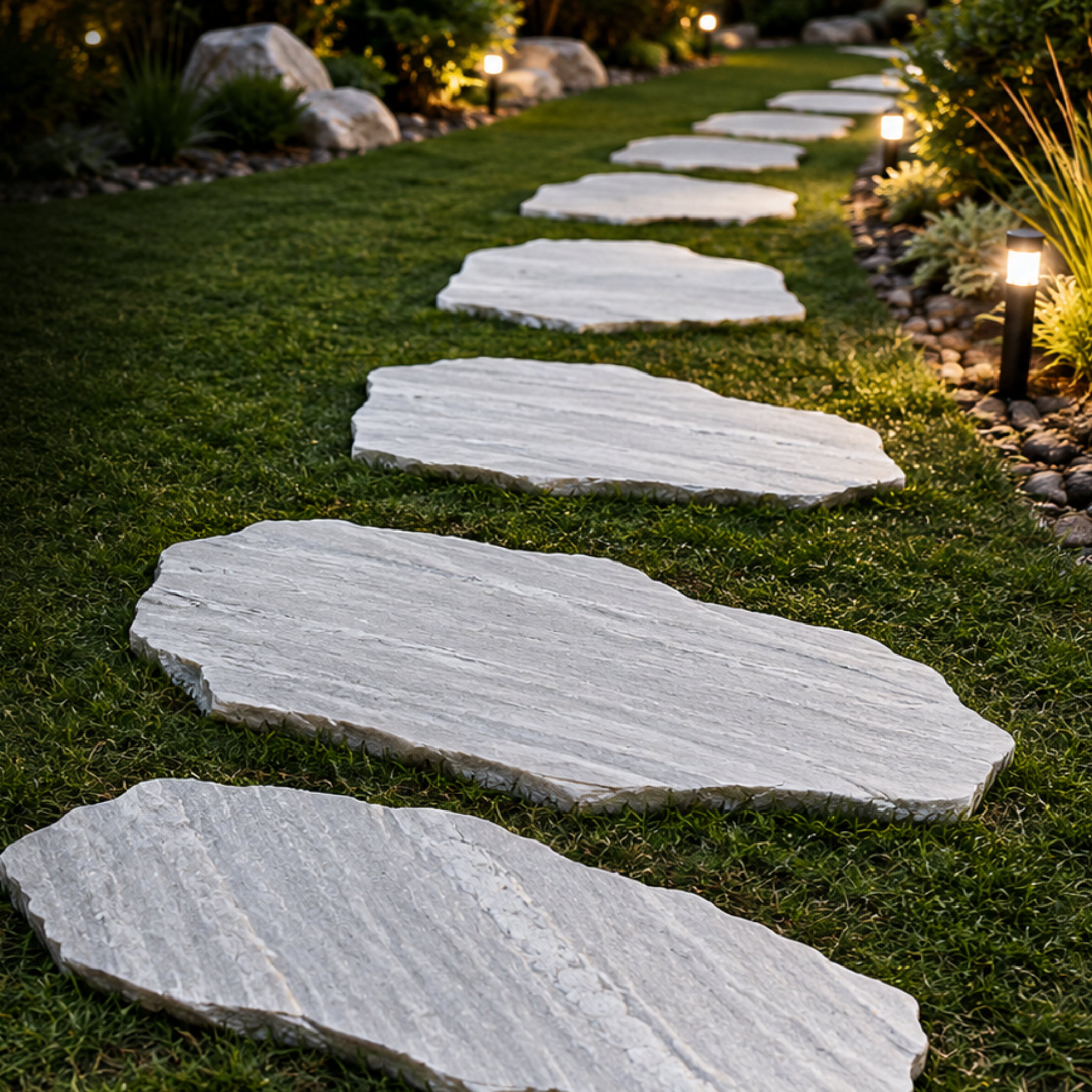 Quarzit Trittplatten aus Naturstein für Gartenwege und Außenbereiche