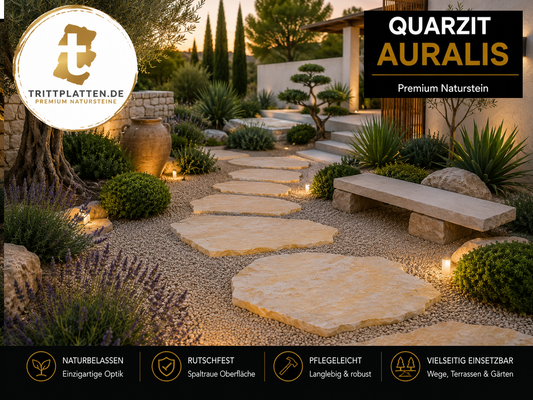 Trittplatten Quarzit Auralis